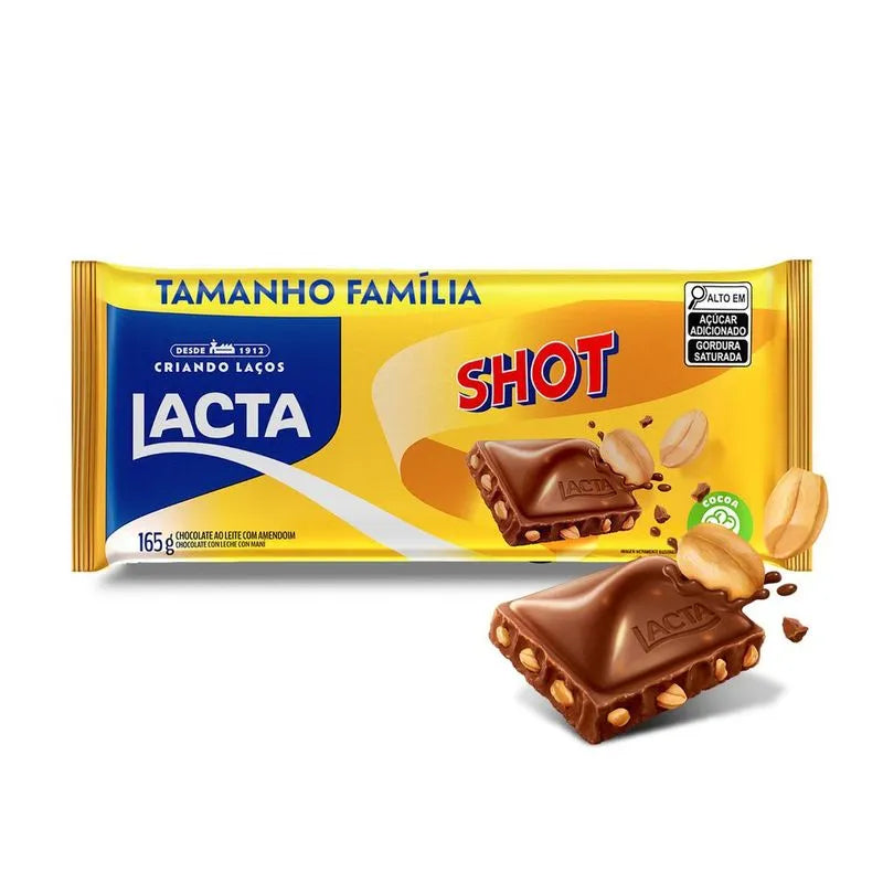 Lacta Barra de Chocolate Shot Tamanho Família (145g)